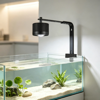 Lampe de bassin pour poissons 28W Mini à CRI élevé avec refroidissement actif à double ventilateur et lentille convexe pour une croissance vif des plantes et éclairage supplémentaire