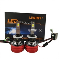 Liwiny Bohlam Lampu Depan LED 12V H4 H11 Aluminium H7 9005 9006 HB3 HB4 Bohlam Lampu Mobil Otomatis Penerangan Otomotif