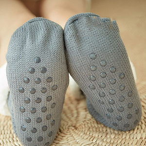Womens Winter Knit Fleece Cable Gripper <strong>Socks</strong> Warm Fuzzy Non-Slip Home Floor <strong>Slipper</strong> <strong>Socks</strong> - Product Image 6
