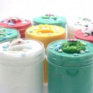 NUEVO 2019 Slime de Arcilla Colorido en Botella con Diseño de Reno, Papá Noel y Nube de Nieve, Juguetes Verdes de Navidad, Regalos DIY, Productos de Plastilina - Product Image 1
