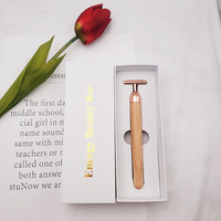 Rouleau de jade électrique 4 en 1 Outils de beauté pour le visage en pierre de cristal naturel Rouleau facial de massage en V