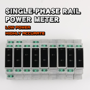 DIN Rail Mount Voltage Meter AC 80-500V, Mini Modular Ammeter 0-100A, LED Digital Display Indicator, Frequency Meter - Product Image 1