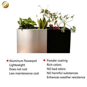 Maceta Decorativa <span class=keywords><strong>Rectangular</strong></span> de Metal con Recubrimiento en Polvo de <span class=keywords><strong>Alta</strong></span> Calidad - Product Image 4
