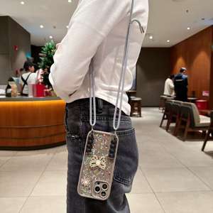 <span class=keywords><strong>Funda</strong></span> para Teléfono <span class=keywords><strong>Iphone</strong></span> <span class=keywords><strong>11</strong></span> con Correa <span class=keywords><strong>Colgante</strong></span> de Resina con Purpurina de Colores Creativos y Diseño de Mariposa de Perlas, de la Fábrica BAILI - Product Image 6