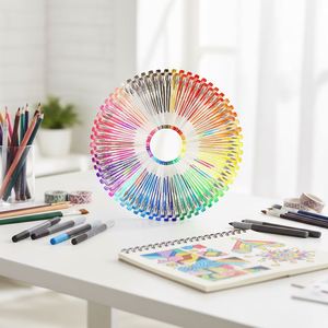 Plastic Glitter Gel <b>Pen</b> Set 100 <b>Pens</b> + 100 <b>Refills</b> Big Capacity 2.5g Ink Neon for Coloring Crafts Doodling & Drawing - Product Image 4