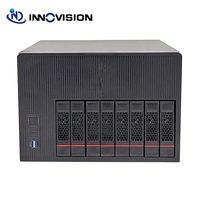 Casing NAS 8 HDD Bay Tanpa Alat, Mendukung Hot Swap, Papan M-ATX, dengan Kipas 60mm