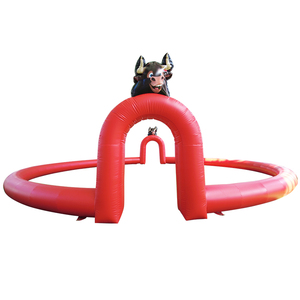 WINSUN PVC Piste d'obstacles circulaire gonflable en forme de corrida, certifiée CE, imperméable et ignifuge - Product Image 1