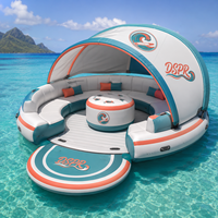 Plateforme flottante gonflable pour les loisirs à la maison sur le lac, quai aquatique spacieux pour les fêtes, la détente et les activités ludiques