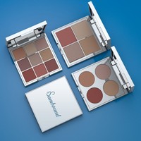 Emballage unique 9 tout nouveau design rose 3 bac à maquillage boîte magnétique métallique imprimée personnalisée palette d'ombres à paupières vide