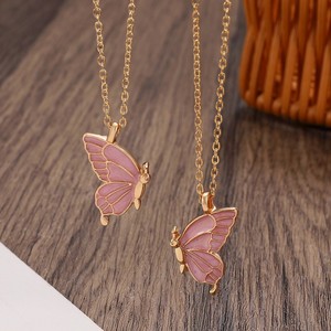 Conjunto de Joyería de Moda con <span class=keywords><strong>Collar</strong></span> de Mariposa Personalizado de Fábrica con 21 Años de Experiencia, Pendientes y Collares de Mariposa, Regalo para Chicas Dulces - Product Image 5