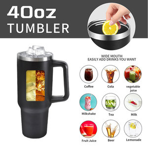 Bottiglia da 40oz con Manico, Tazza da Caffè Termica in Acciaio Inox con Cannucce, Thermos Isolato Portatile - Product Image 2