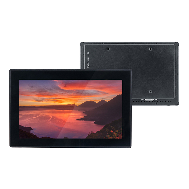 New 7 Inch Wall-Mounted HMI LCD Monitor Capacitive Touch Screen USB Interface 1024x600 Resolution Supports Windows/Linux/Android