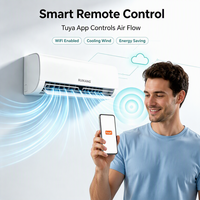 AC Split Smart Tuya WiFi Kontrol Jarak Jauh Mobile Hemat Energi Pemurnian Udara 12000BTU Pendingin Frekuensi Variabel Hotel