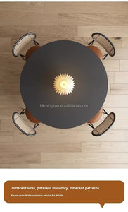 Ensemble table et chaises de salle à manger rétro français en panneaux massifs, design moderne mi-siècle Wabi-sabi, 6 places, écologique et minimaliste - Product Image 5