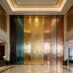 Altın Renkli Paslanmaz Çelik Levha Su Dalgası Paslanmaz Çelik Sac Duvar Dekorasyonu ASTM JIS Soğuk Haddelenmiş Paslanmaz Çelik Sac - Product Image 5