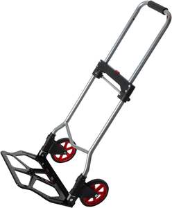 Draagbare Industriële Stalen Handkar Telescopisch Handvat 240 Pond Capaciteit Twee 6 "Nylon + Rubberen Wielen Plastic Platform Trolley Oem - Product Image 4