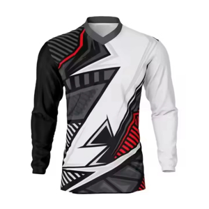Vente en gros de maillot Bmx en maille à séchage rapide de haute qualité Conception par sublimation personnalisée Votre propre maillot de motocross - Product Image 3