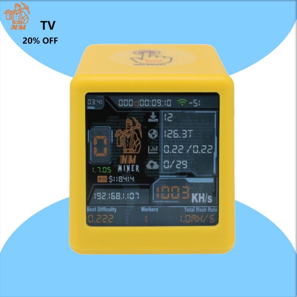 NM Miner TV 1060KH/s ESP32 Bitcoin Solo Lottery Miner 3W Low Power Silent  USB Home Desktop Miner| Alibaba.com