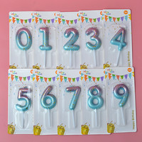 Ychon Vente en gros Bougie numérique créative en forme de ballon pour anniversaire, décoration de gâteau, bougie scintillante colorée en cire de paraffine
