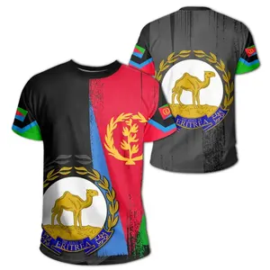 Direct Sales Eritrea Customizing Sublimation Classic Fit t shirt Textural Quality Patterned men's Clothing With OEM Wholesale