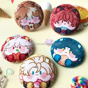Badge con bottoni decorativi <span class=keywords><strong>promo</strong></span> personalizzati stampa logo kpop 58mm distintivo in peluche con bottone anime - Product Image 6