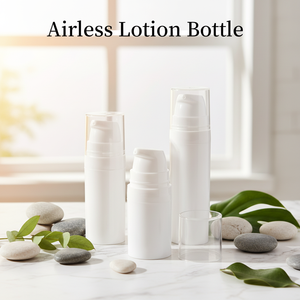 明るい白の保存容器 15ml/30ml/50ml/80ml/100ml/150ml PP製 フェイシャルケア用 空の真空ボトル エアレスポンプ スクリーン印刷済み - Product Image 1