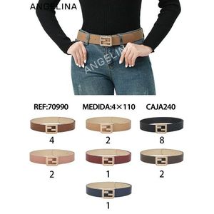 Cintura Angelina Pu con Fibbia Quadrata 4X110, Cintura Casual alla Moda per Donne - Product Image 1