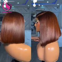 Perruques Bob Courtes Lisses en Cheveux Humains Châtain Chocolat Double Drawn Lisse Comme un Peigne avec Fermeture en Dentelle HD 5x5 – Perruques Abordables pour Femmes au Prix le Plus Bas