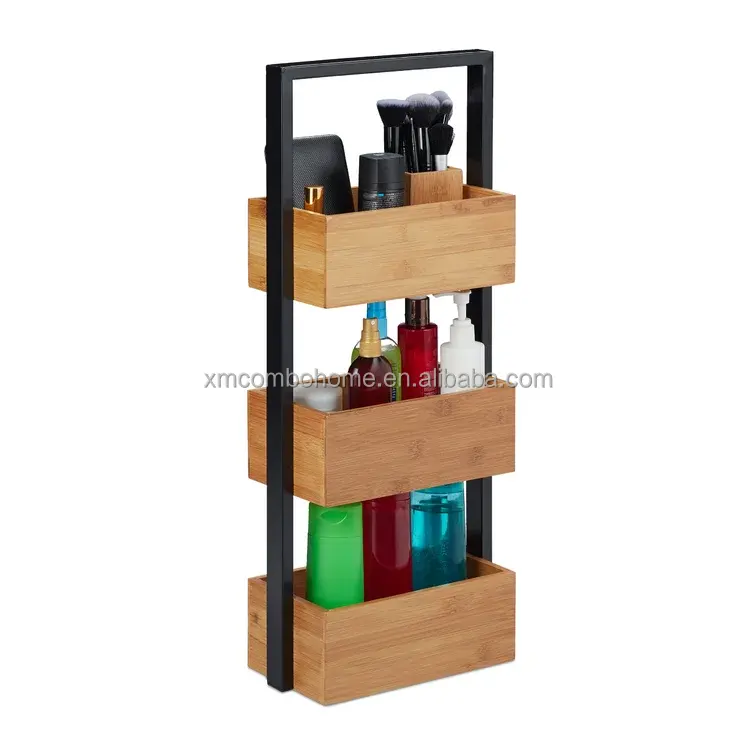 Combohome 3-Tier Eco-friendly Storage Organizer Rack Modern Bamboo Bathroom Shelves Kitchen Living Room