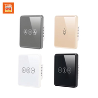 TYSH pour WiFi Zigbee Maison Intelligente 10A Interrupteur Tactile Alexa pour Rideaux, Variateur d'Éclairage, Chaudière, Ventilateur, Porte Roulante