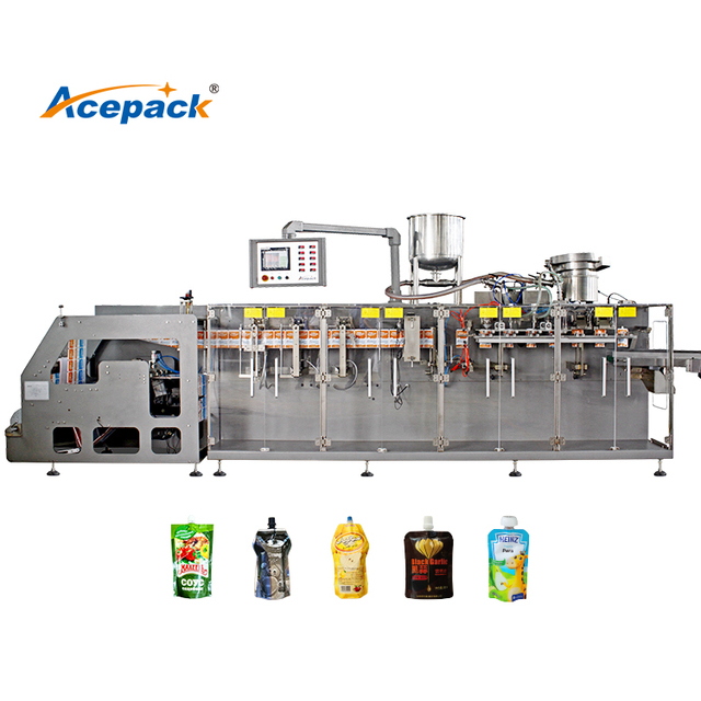 Automatic Horizontal Doypack Spout Bag Pouch Liquid Sauce Paste Packaging Machine
