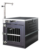 N°2 Cage de transport solide et respirante pour animaux de compagnie en alliage d'aluminium, pour extérieur et compétition (simple), toutes saisons, modèle simple