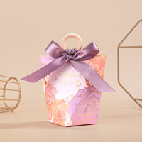 Boîte à bonbons de mariage en bois de style européen, écologique et recyclable, avec ruban, emballage cadeau pour chocolats, pour les cadeaux de fête