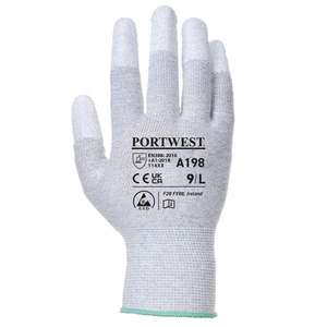 PORTWEST - A198GRRXL Guante gris con punta de dedo de poliuretano antiestático-GUANTES EAN 5036108198542 - Product Image 2