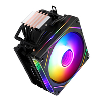 QiuzAim tour d'ordinateur 4 Tube de cuivre 12e génération 1700CPU dissipateur de chaleur 4 broches PWM lampe CPU ventilateur 12cm refroidi par Air 1151
