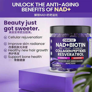 LUVVITA Suplemen Herbal Kolagen Peptida <span class=keywords><strong>NAD</strong></span>+BIOTIN Resveratrol Gummies Grosir Kustom untuk Perawatan Kesehatan Kulit & Anti-Penuaan Dewasa - Product Image 3