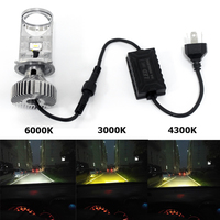Phares de voiture LED universels tricolores 3/6/8K, faisceau haut et bas, H11 HB3 HB4 H16 H27, remplacement des halogènes et xénon, 6000K, boîtier en aluminium