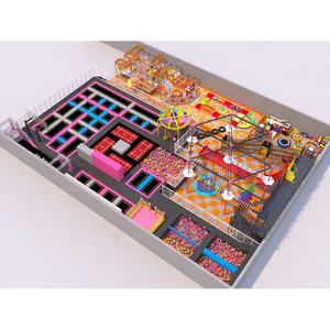 Parque de trampolim infantil grande com playground indoor e trampolim profissional e bola de bolha - Product Image 1