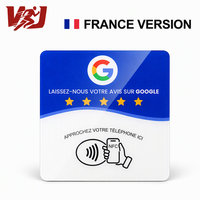 Carte de membre personnalisée de haute qualité avec RFID, NFC, code QR, partage sur les réseaux sociaux, carte d'avis Google, en français pour usage hôtelier, mini-étiquette