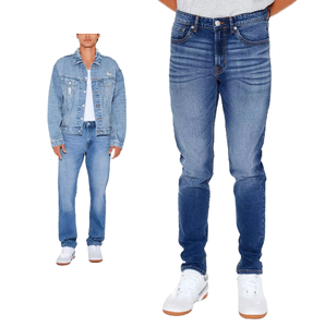 Jeans de Mezclilla para Hombre, Estilo Hip Hop Vintage, Corte Recto, Color Sólido, 100% Algodón, Densidad Media, para Invierno/Primavera/Otoño, Personalizados de Fábrica - Product Image 1
