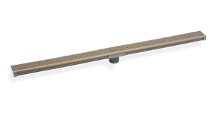 Grille de drainage linéaire adhésive pour salle de bain, en acier inoxydable 304, profil bas, personnalisable, de 2-15/16 pouces - Product Image 2