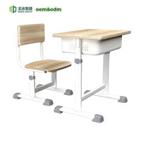 Meida Cross-border Bid Bureau d'étudiant avec chaise, style moderne minimaliste, en MDF, écologique, confortable, réglable en hauteur, avec rangement