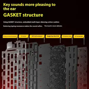 Leobog คีย์บอร์ดสำหรับเล่นเกมระบบกลไก RGB ไร้สายพร้อม2.4G hotswap Kit USB-C 78ปุ่มแบบปลั๊กแอนด์เพลย์อะลูมิเนียม Hi75C โปร - Product Image 5