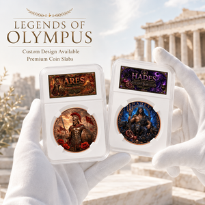 Pièce <span class=keywords><strong>de</strong></span> monnaie <span class=keywords><strong>de</strong></span> <span class=keywords><strong>mythologie</strong></span> <span class=keywords><strong>grecque</strong></span> en cuivre fin 999 <span class=keywords><strong>de</strong></span> 1 oz avec boîte en plastique, relief 3D, peinture UV, effet proof-like, objet <span class=keywords><strong>de</strong></span> collection - Product Image 4