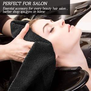 Serviette de salon en microfibre à séchage rapide, très absorbante, 400 GSM, résistante à l'eau de Javel, taille personnalisée, réutilisable, pour coiffeur, vente en gros - Product Image 3