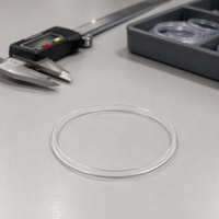 Transparente TPR Runde Ringe Plastik Gummibänder 40 mm Durchmesser 2 mm Dick zum Binden