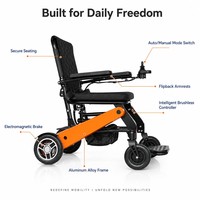 Kursi Roda Elektrik Lipat Tugas Berat Kapasitas Beban Tinggi Baterai Lithium Tahan Lama untuk Kebutuhan Mobilitas Pasien Disabilitas