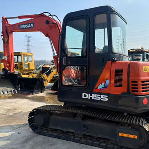 Excavatrice sur chenilles Doosan DH55 d'occasion de haute qualité, faible nombre d'heures, moteur Yanmar, poids opérationnel de 5 tonnes, pompe à engrenages, roulement, PLC à vendre - Product Image 2