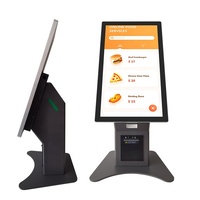 Sinmar 15,6 pulgadas todo en uno pantalla táctil de escritorio hasta POS computadora pantalla táctil Punto de Venta cajero PC Monitor con impresora