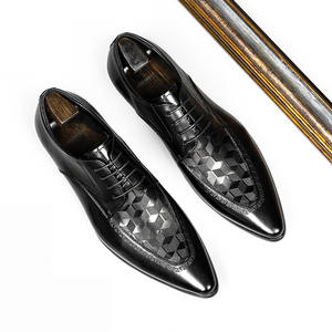 Chaussures pour hommes de luxe de haute qualité en cuir embossé respirant - Product Image 1